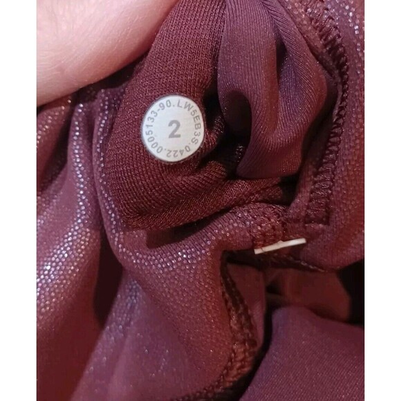 NWT Lululemon Wunder Train HR Tight 25" *Foil -Radiate Foil Print Red Merlot 2 - Picture 10 of 12